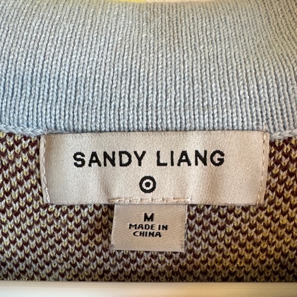 Sandy Liang Blue and Brown Knit Sweater - Picture 2 of 3